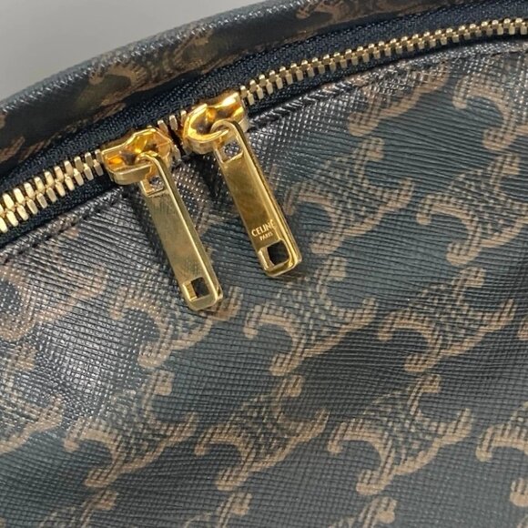 CELINE Bag Triomphe Backpack Leather Brown/Black - Picture 10 of 16